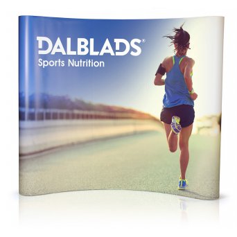 Mässvägg PopUp Kurvad