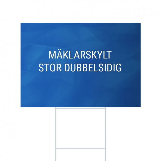 Mäklarskylt 50x35 Dubbelsidig
