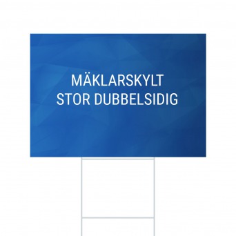 Mäklarskylt 50x35 Enkelsidig