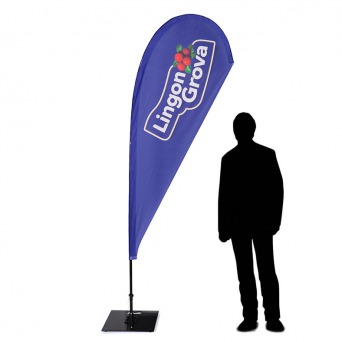 Beachflagga Droppe Medium med mast