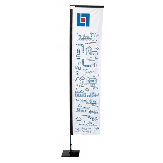 Beachflagga Rak Large med mast