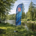 Beachflagga Hajfena Medium med mast