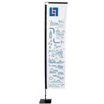 Beachflagga Rak Large