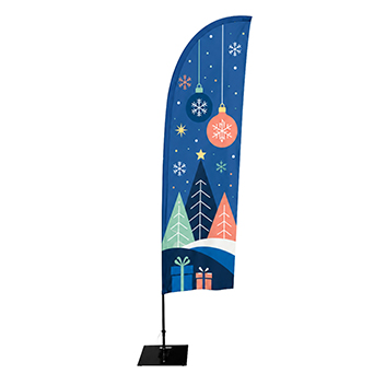 Beachflagga Hajfena Medium med mast