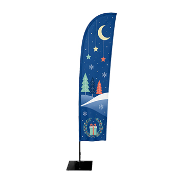 Beachflagga Hajfena Small med mast
