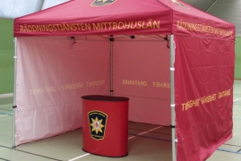 Eventtält med Mässbord Budget Kurvad