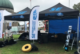 Eventtält 3x3, Beachflaggor och Broschyrställ Pro